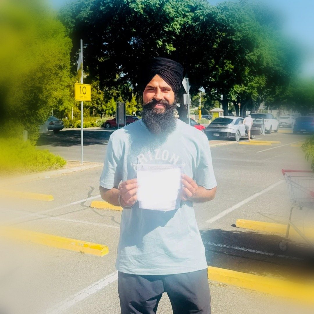 Surjit with his Certificate of Competency